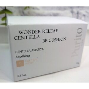 NIB NEUTRAL IVORY😍PURITO SEOUL Wonder Relief Centella BB Cushion Soothing 15g
